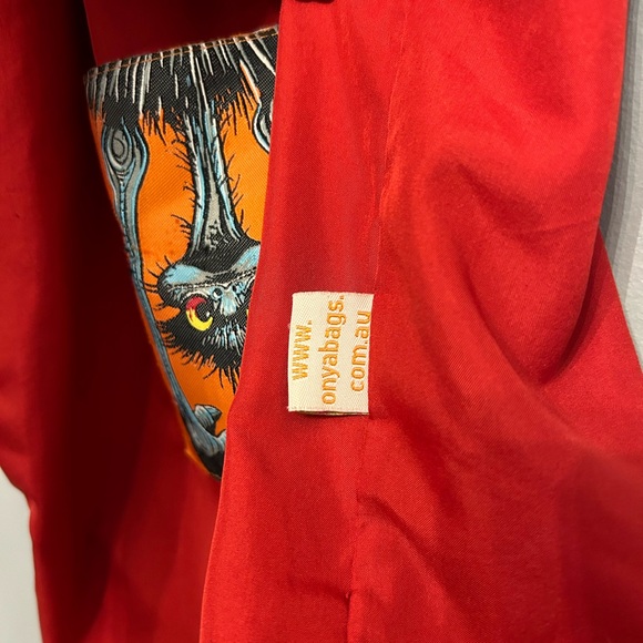 ONYA BAGS of Australia Red Nylon Shopping Bag with Emu Pocket - Picture 3 of 8